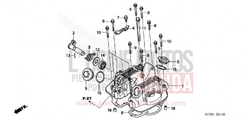 COUVERCLE DE CULASSE XR250R4 de 2004